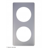Plaque Céliane™ Métal 2 postes Legrand | Finition design Alu naturel