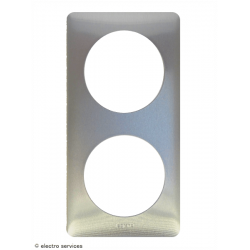 Plaque Céliane™ Métal 2 postes Legrand | Finition design Titane