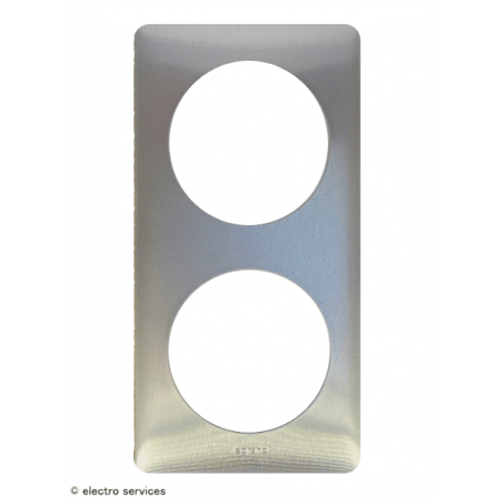 Plaque Céliane™ Métal 2 postes Legrand | Finition design Titane
