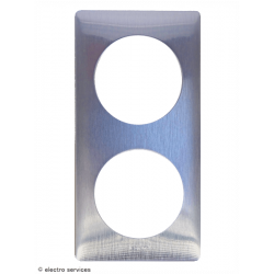 Plaque Céliane™ Métal 2 postes Legrand | Finition design Aluminium