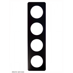 Plaque Céliane™ Poudre 4 postes Legrand | Finition design Basalte