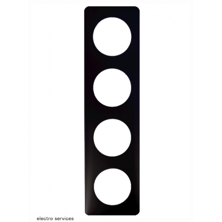 Plaque Céliane™ Poudre 4 postes Legrand | Finition design Basalte