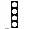 Plaque Céliane™ Poudre 4 postes Legrand | Finition design Basalte