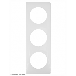 Plaque Céliane Poudré 3 postes - Craie - LEG66703