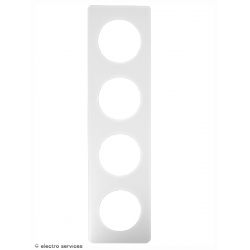 Plaque Céliane™ Poudre 4 postes Legrand | Finition design Craie