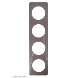 Plaque Céliane™ Laqué 4 postes Legrand | Finition design Galet