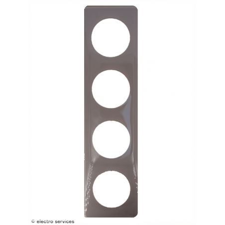 Plaque Céliane™ Laqué 4 postes Legrand | Finition design Galet