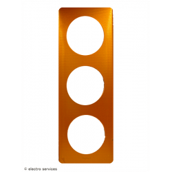 Plaque Céliane™ Métal 3 postes Legrand | Finition premium Orange Snake