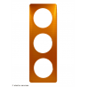 Plaque Céliane™ Métal 3 postes Legrand | Finition premium Orange Snake