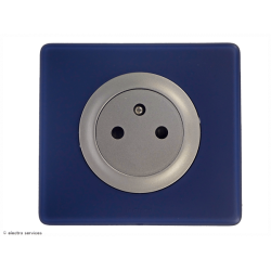 Prise de courant 2P+T Surface Céliane Complet Schiste - Avec griffes - CCS010G