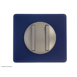 Double Interrupteur ou Va-et-vient Doigt Etroit Céliane Complet Schiste - Sans griffes - CCS011