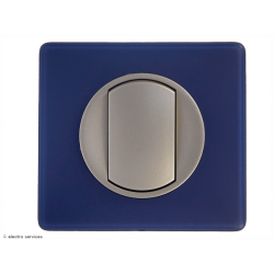 Poussoir ou poussoir inverseur à Voyant Lumineux Céliane Complet Schiste - Avec griffes - CCS008G