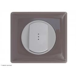 Poussoir ou poussoir inverseur à Voyant Lumineux  Céliane Complet Galet - Avec griffes - CCG008G