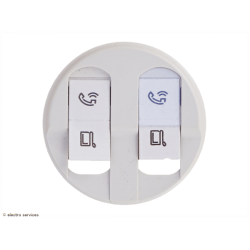 Enjoliveur pour prise double RJ45 Céliane - Blanc - LEG68252