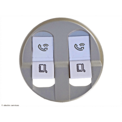 Enjoliveur pour prise double RJ45 Céliane - Titane - LEG68552