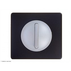 Interrupteur ou Va-et-vient Doigt Etroit Céliane Complet Basalte - Avec griffes - CCBA002G