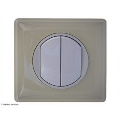 Double interrupteur ou Va-et-vient Céliane Complet Ivoire - Avec griffes - CCI005G