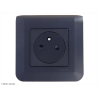 Prise de courant surface complet noir
