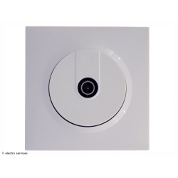 Prise TV simple étoile blindée Dooxie complet Blanc - Avec griffes - DCB007G