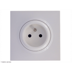 Prise de courant à puit Dooxie complet Blanc - Avec griffes - DCB018G