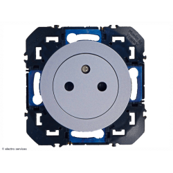 Prise de courant Surface 2P+T Dooxie - Aluminium - LEG600435