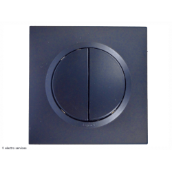 Double interrupteur ou Va-et-vient Dooxie complet Noir - Avec griffes - DCN012G