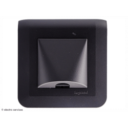 Sortie de câble Mosaic Legrand Noir complet - Avec griffes - MCN007G