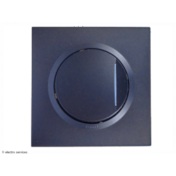 Interrupteur ou Va-et-vient à voyant lumineux Dooxie complet Noir - Avec griffes - DCN002G