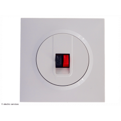 Prise haut parleur double Dooxie complet Blanc - Avec griffes - DCB010G