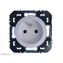 Prise de courant à puit 2P+T Dooxie - Aluminium - LEG600428