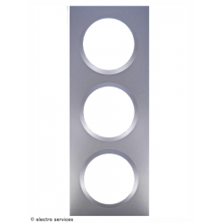 Plaque carrée dooxie 3 postes - Aluminium - LEG600853
