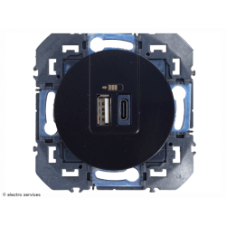 Double chargeur 1 USB type-A + 1 USB type-C Dooxie - Noir - LEG600549