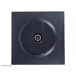 Prise TV simple étoile blindée Dooxie complet Noir - Avec griffes - DCN007G