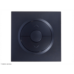 Interrupteur pour volets roulants Dooxie complet Noir - Avec griffes - DCN011G