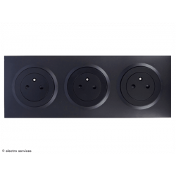 Triple prise de courant Surface Dooxie complet Noir - Sans griffes - DCN016