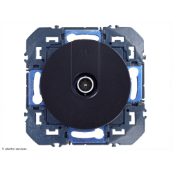 Prise TV simple étoile blindée Dooxie - Noir - LEG600551