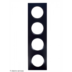 Plaque carrée dooxie 4 postes - Noir velours - LEG600894