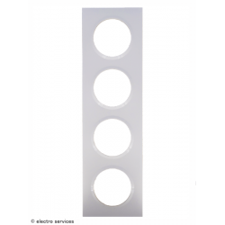 Plaque carrée dooxie 4 postes - Blanc - LEG600804