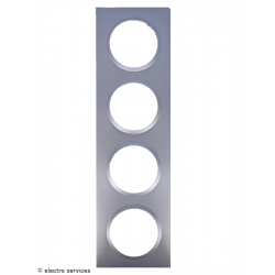 Plaque carrée dooxie 4 postes - Aluminium - LEG600854
