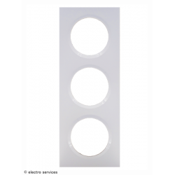 Plaque carrée dooxie 3 postes - Blanc - LEG600803