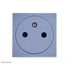 Prise de courant 2P+T Surface Mosaic Legrand - Aluminium - LEG79342