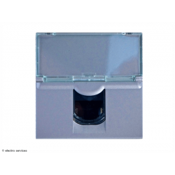 Prise RJ45 catégorie 6FTP Mosaic Legrand 2 modules - Aluminium - LEG79465