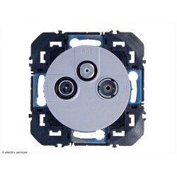 Prise TV-R-SAT 1 câble Dooxie - Aluminium - LEG600453