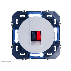 Prise haut-parleur simple Dooxie - Blanc - LEG600381