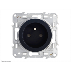 Prise de courant 2P+T Schneider Odace - Anthracite - SCHS540059