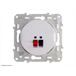 Prise haut-parleur Schneider Odace - 1 sortie - Blanc - SCHS520487