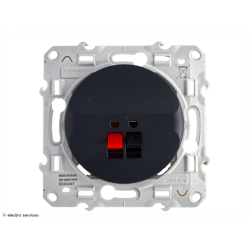 Prise haut-parleur Schneider Odace - 1 sortie - Anthracite - SCHS540487