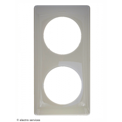 Plaque Céliane™ Laqué 2 postes Legrand | Plaque de finition design Ivoir