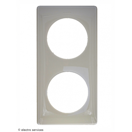 Plaque Céliane™ Laqué 2 postes Legrand | Plaque de finition design Ivoir