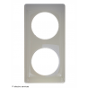 Plaque Céliane™ Laqué 2 postes Legrand | Plaque de finition design Ivoir